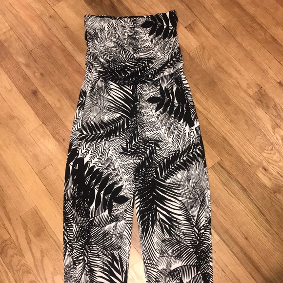 Bandeau jumpsuit print stretch jersey - Picture 1 of 6